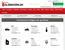 Tablet Screenshot of oliebiksen.dk
